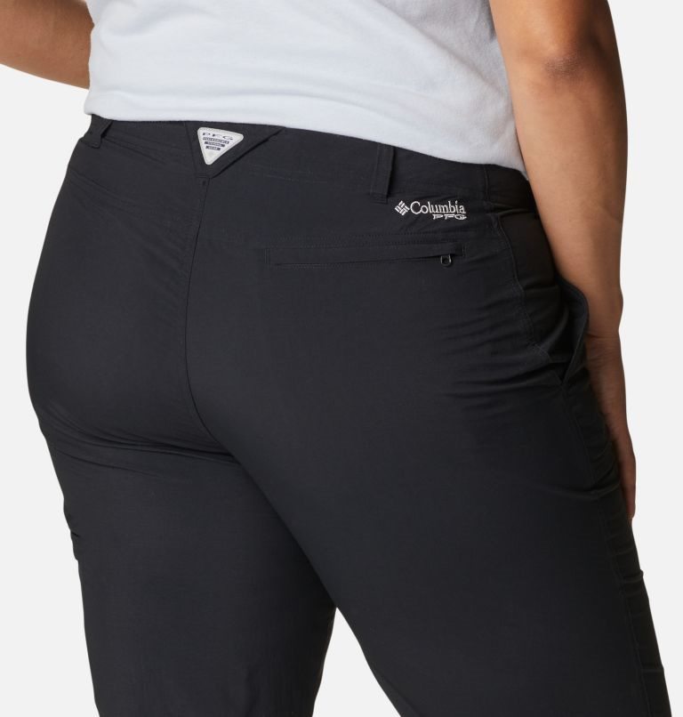 Women's Columbia PFG Aruba Roll Up Pants Black | Plus Size CA-A1A0C